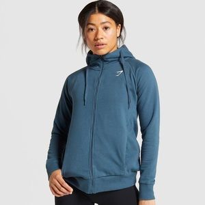 Gymshark Training Zip Up Hoodie Ash Teal